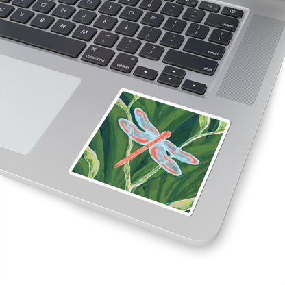 Nature-Inspired Dragonfly Kiss-Cut Stickers for Eco-Conscious Decor, Laptop Stickers, Journal Accessories, Gift Ideas, Greenery Aesthetic