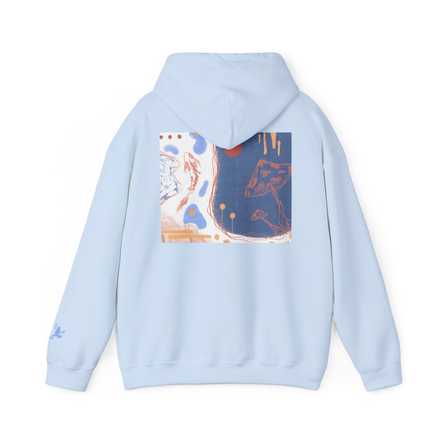 Artistic Unisex Hooded Sweatshirt - Cozy Streetwear for Comfort, Gift for Art Lovers, Perfect for Fall, Casual Style