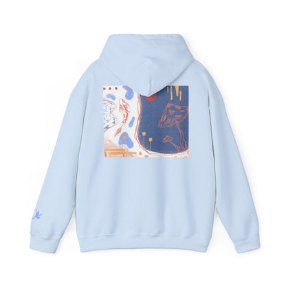 Artistic Unisex Hooded Sweatshirt - Cozy Streetwear for Comfort, Gift for Art Lovers, Perfect for Fall, Casual Style
