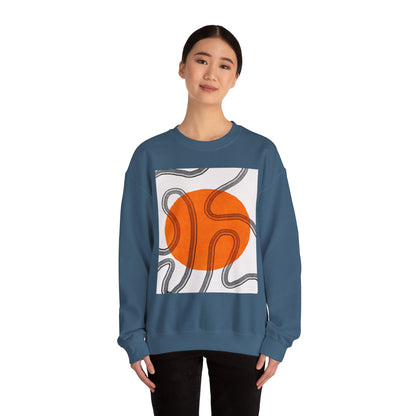 Retro Abstract Art Crewneck Sweatshirt, Cozy Graphic Pullover, Unisex Casualwear, Perfect Gift for Art Lovers, Fall Fashion Essential, Gift for Him, Gift for Her
