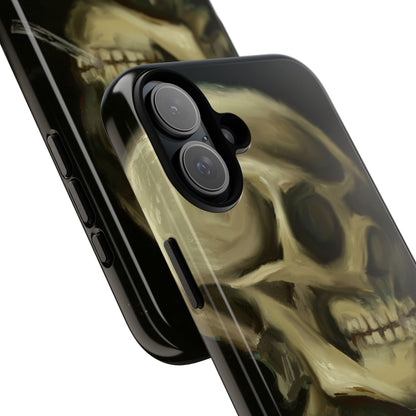 Skull Phone Case - Tough Cases, Macabre Style, Unique Accessories, Perfect for Halloween, Gothic Decor, Edgy Gift Idea | Van Gogh Reimagined, Abstract Twist on  Van Gogh's Skeleton with Burning Cigarette