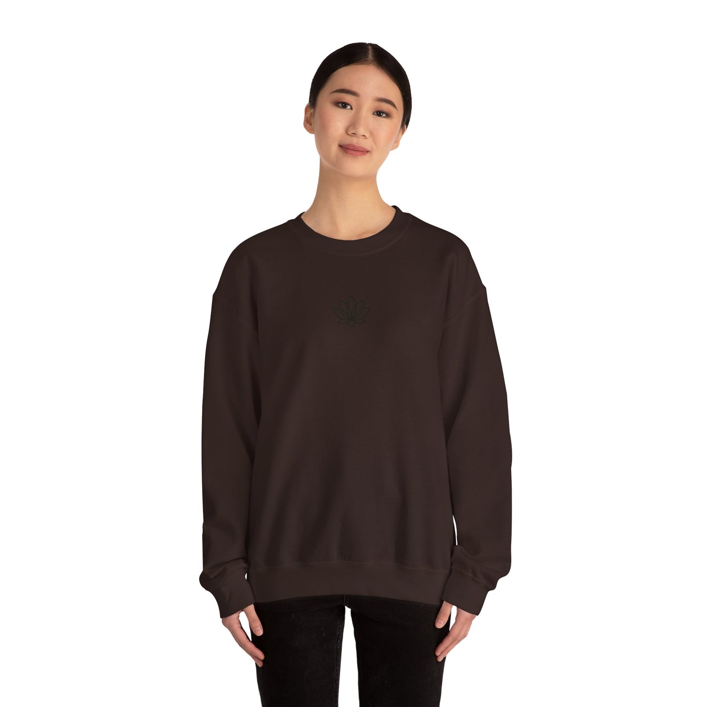 Lotus & Sun Graphic Sweatshirt, Relaxed Fit Crewneck, Perfect Gift for Spring, Cozy Fashion, Unisex Apparel, Gift for Him, Gift for Her, Fall Vibes, Autumn Crewneck