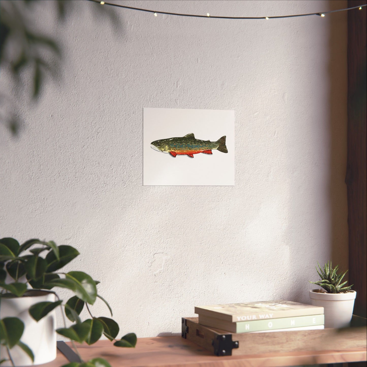 Nature-Inspired Matte Horizontal Posters, Wildlife Art, Trout Decor, Fishing Gifts, Home Wall Art, Eco-Friendly Decor