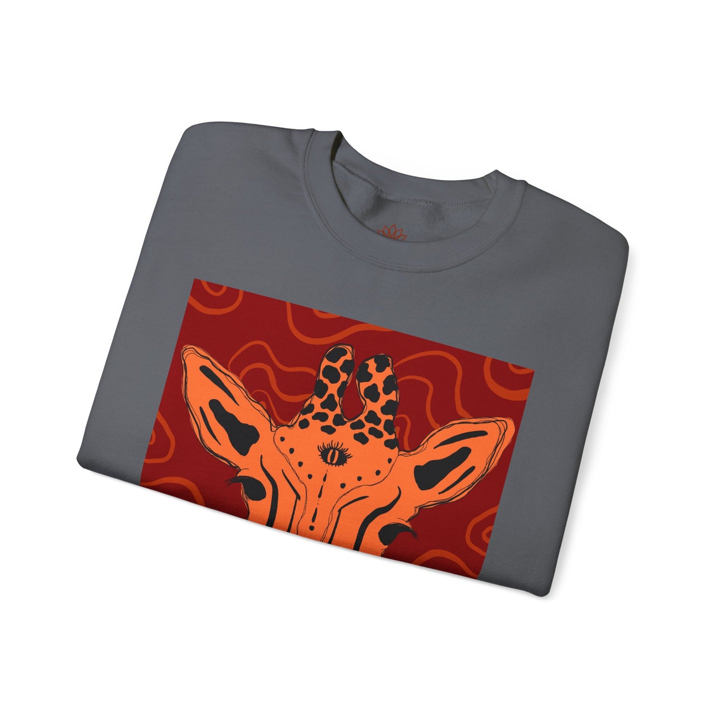 Giraffe Art Crewneck Sweatshirt, Cozy Giraffe Sweatshirt, Animal Lover Gift, Unique Sweatshirt for Friends, Cute Animal Apparel
