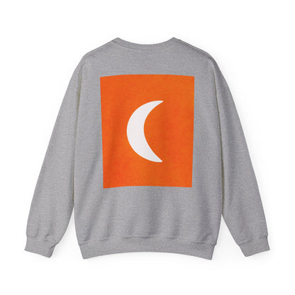 Zen Frog Crewneck Sweatshirt, Cozy Unisex Sweatshirt, Relaxed Fit Fashion, Perfect Gift for Friends, Everyday Style, Casual Wear, Simple Moon Design, Gift for Him, Gift for Her