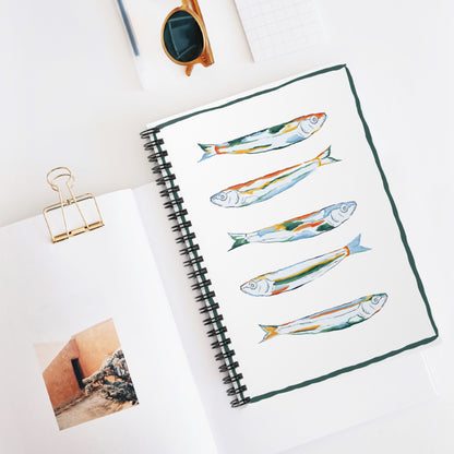 Colorful Fish Spiral Notebook - Perfect for Journaling, School, Gifts, Unique Art, Eco-Friendly, Creative Writing, Funky Fish Art, Quirky Notebooks, Journal for Animal Lovers