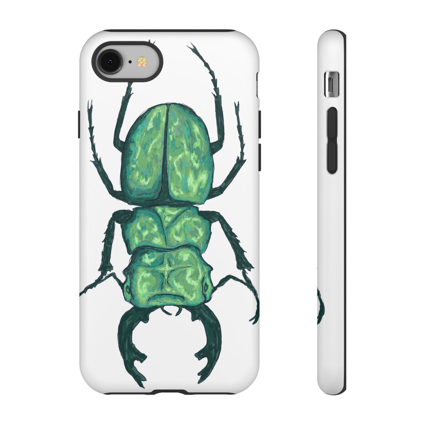 Green Beetle Phone Case - Tough Cases, Insect Lover Gift, Nature Lover Accessory, Unique Phone Cover, Eco-Friendly Design