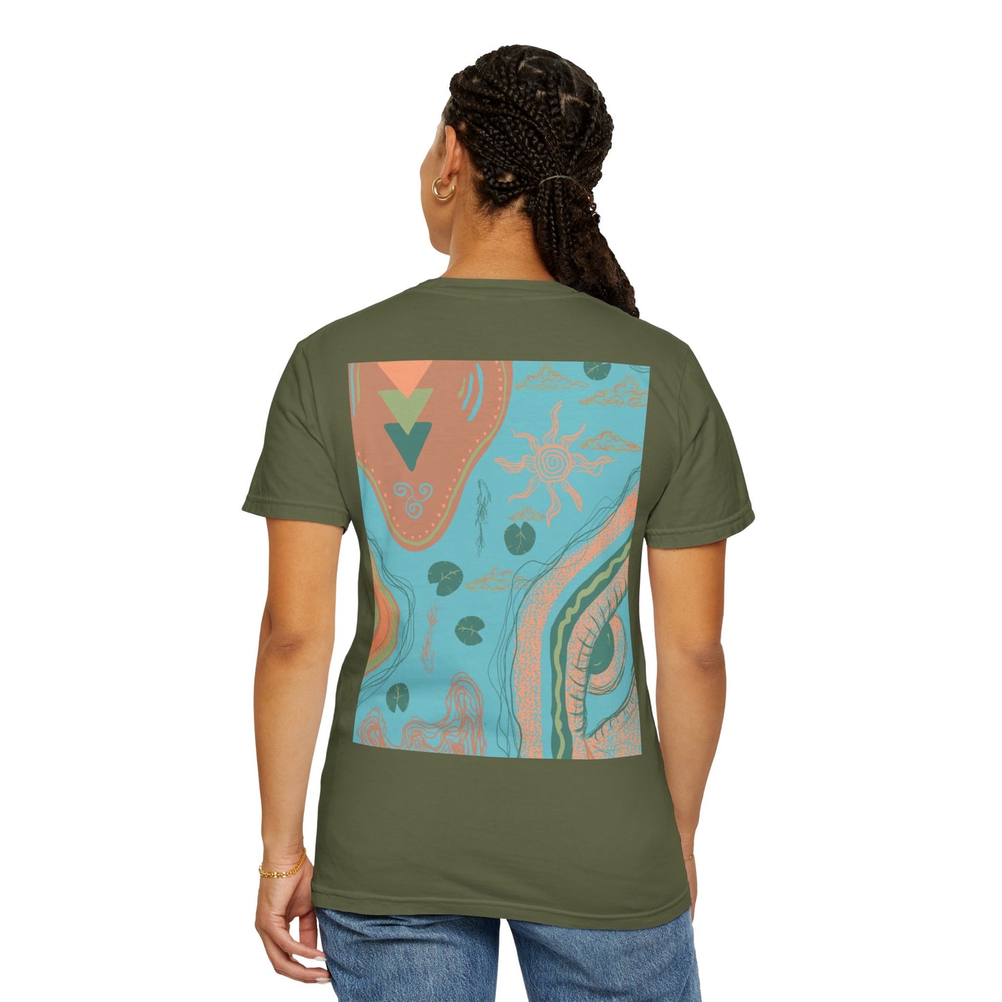 Vibrant Unisex Graphic T-shirt, Bohemian Tee, Casual Wear, Gift for Friends, Festival Apparel, Summer Style, Unique Design