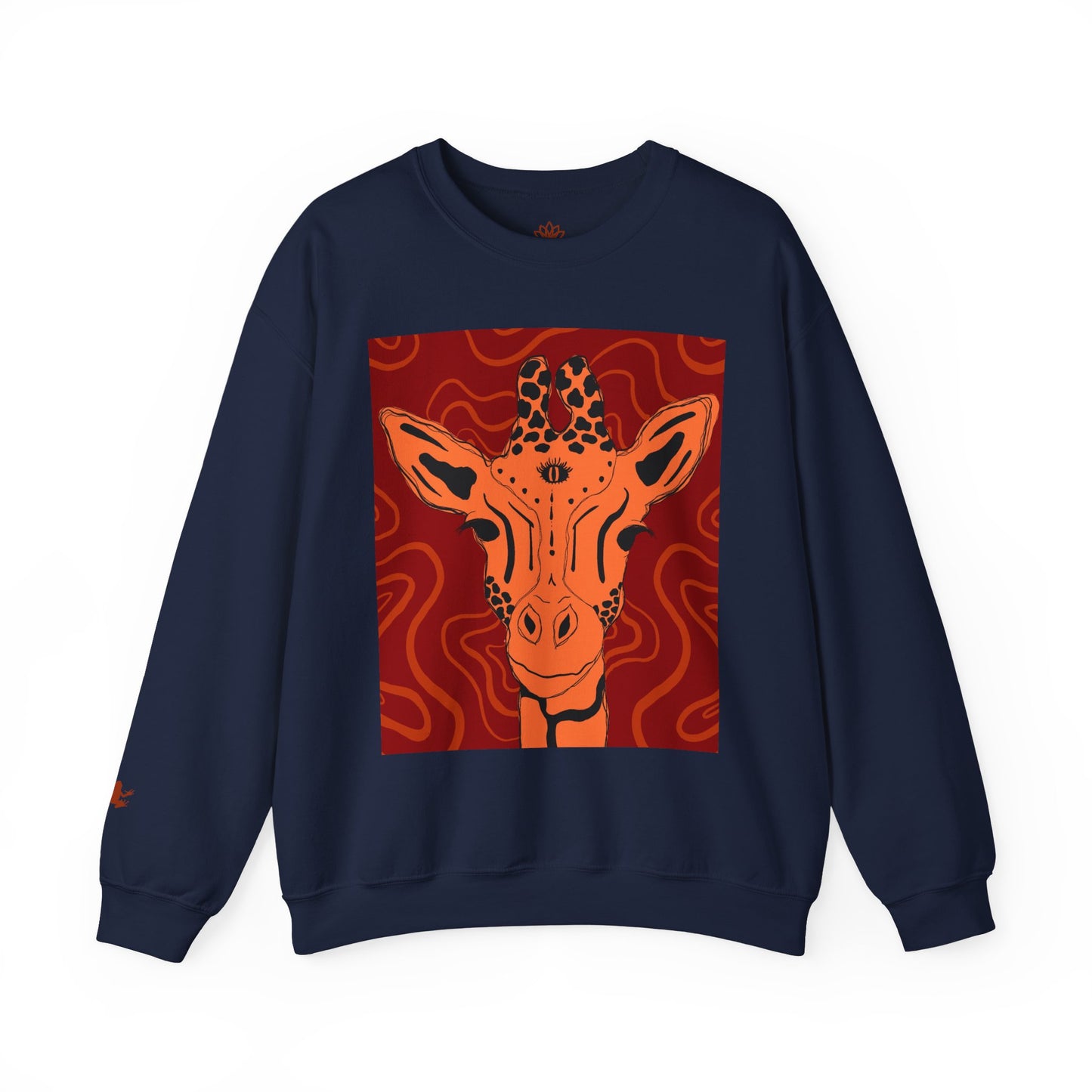 Giraffe Art Crewneck Sweatshirt, Cozy Giraffe Sweatshirt, Animal Lover Gift, Unique Sweatshirt for Friends, Cute Animal Apparel