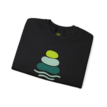 Serene Stones Unisex Crewneck Sweatshirt, Cozy Sweatshirt, Relaxation Apparel, Casual Wear, Mindfulness Gift