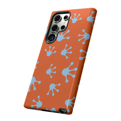 Frog Print Phone Case - Tough Cases, Orange Frog Design, Unique Gift, Fun Accessories, Vibrant Phone Cases, Cool Cases