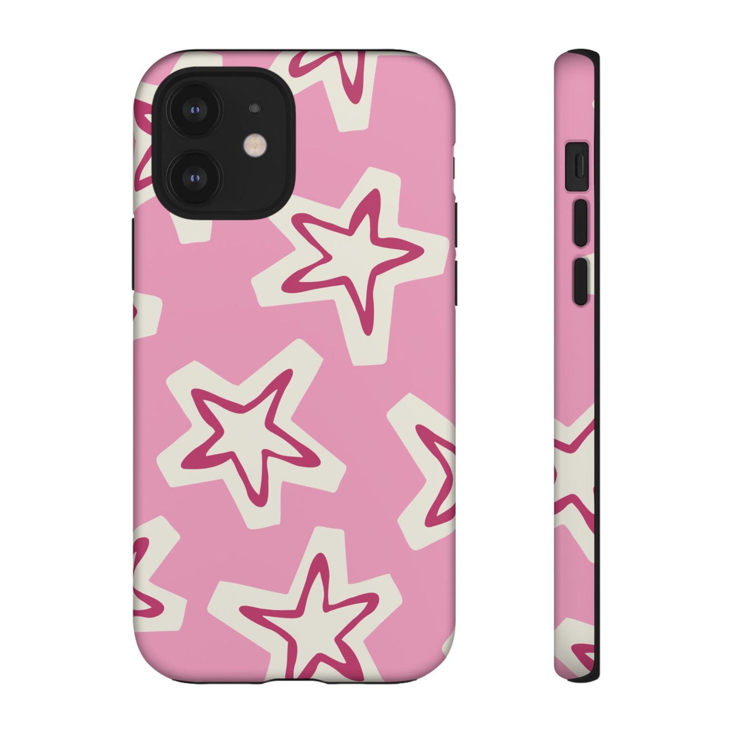 Starry Pink Phone Case | Tough Cases for Trendy Protection, Cute Gift, Fun Design, Holiday Match, Everyday Use