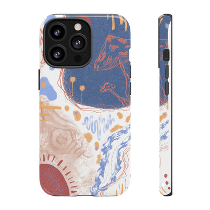 Artistic Phone Case with Abstract Design, Tough Phone Case, Unique Gift, Trendy Accessories, Modern Art Case, Stylish Tech Gear