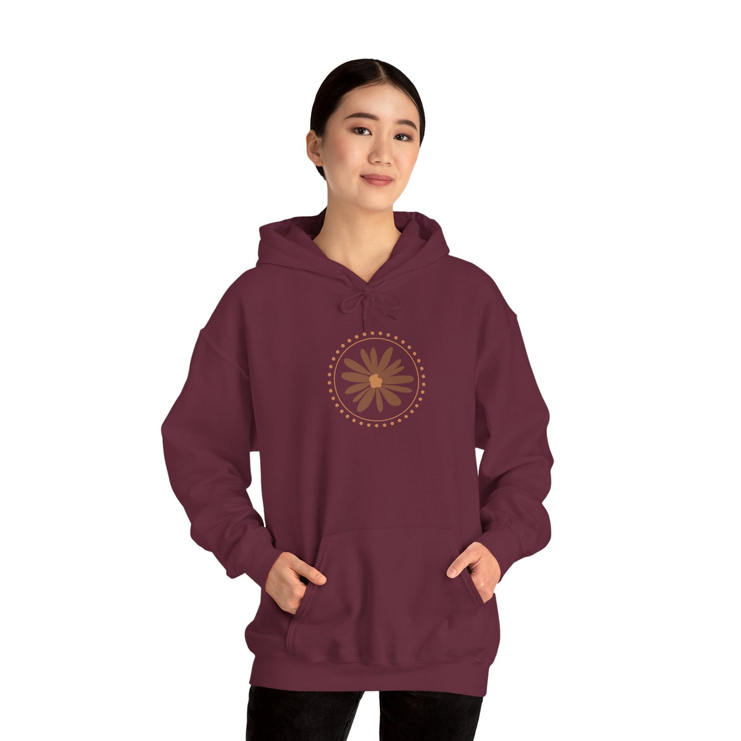 Chic Flower Design Unisex Hoodie, Cozy Sweatshirt, Trendy Gift for Her, Fall Fashion, Casual Comfort Wear