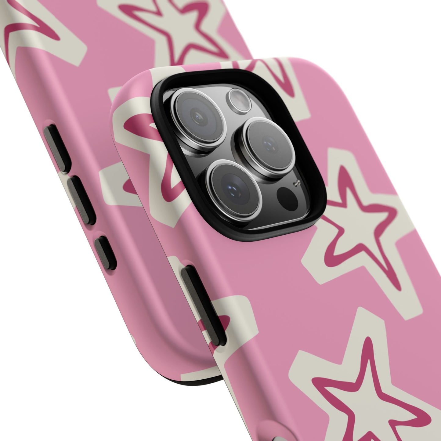 Starry Pink Phone Case | Tough Cases for Trendy Protection, Cute Gift, Fun Design, Holiday Match, Everyday Use
