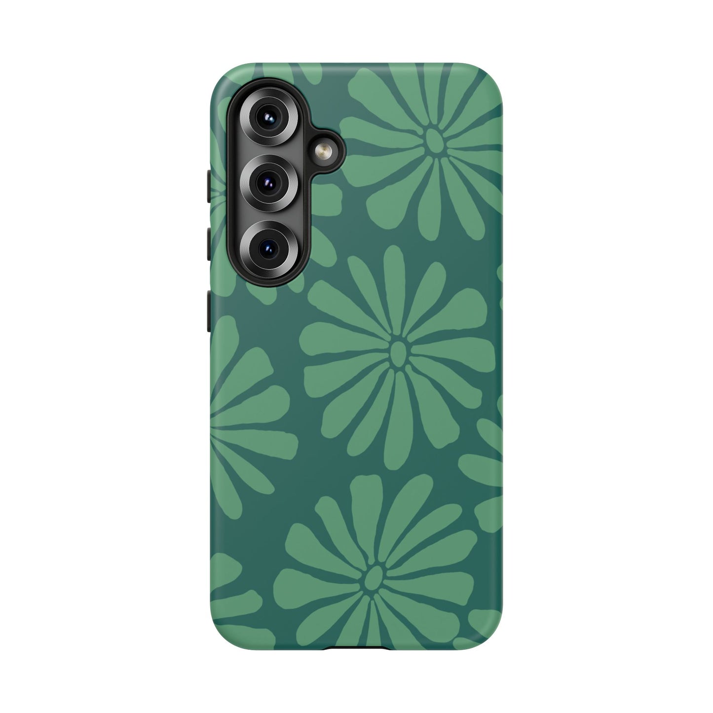 Stylish iPhone Case, Floral Phone Cover, Tough Phone Cases, Green Daisy Design, Unique Gift for Her, Spring Accessories