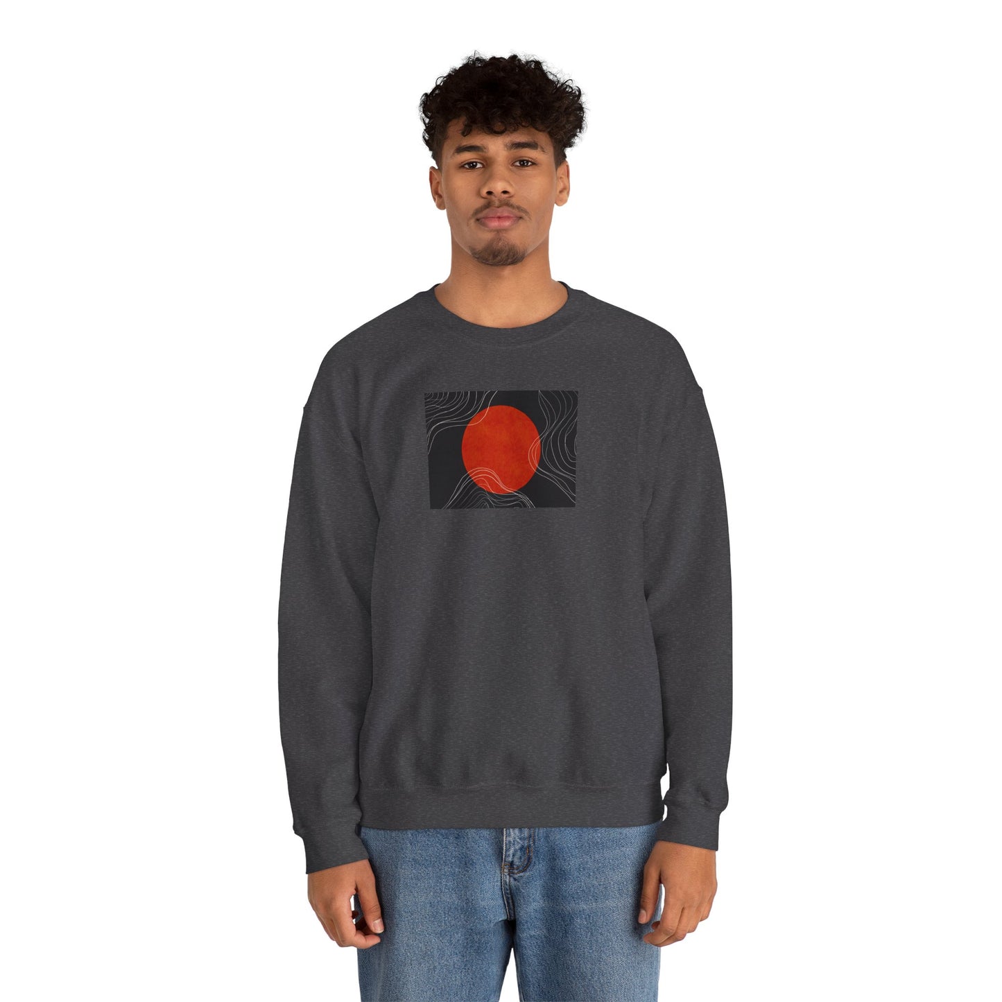 Minimalist Sunset Crewneck Sweatshirt, Cozy Unisex Sweater for Everyday Wear, Gift for Fall, Layering Essential