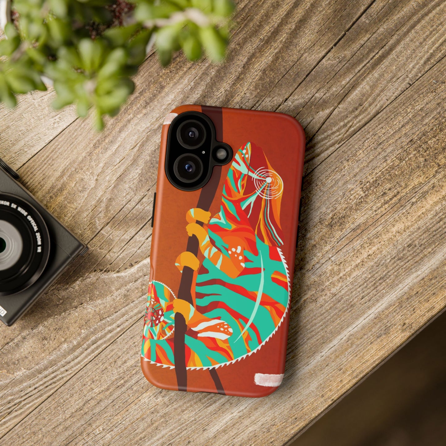 Chameleon Phone Case - Vibrant Artistic Design, Tough Cases for Animal Lovers, Unique Gift, Eco-Friendly Protection