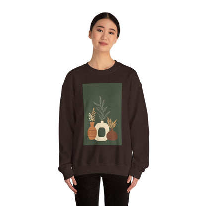 Fall-Inspired Botanical Crewneck Sweatshirt, Cozy Sweatshirt for Women, Warm Unisex Sweater, Autumn Gift,  Plant Lover Apparel