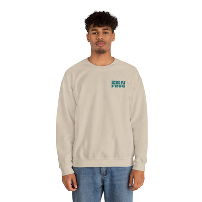 Zen Frog Crewneck Sweatshirt - Relaxed Vibe, Unisex Sweatshirt, Perfect for Cozy Days, Gift for Meditation Lovers, Casual Fashion