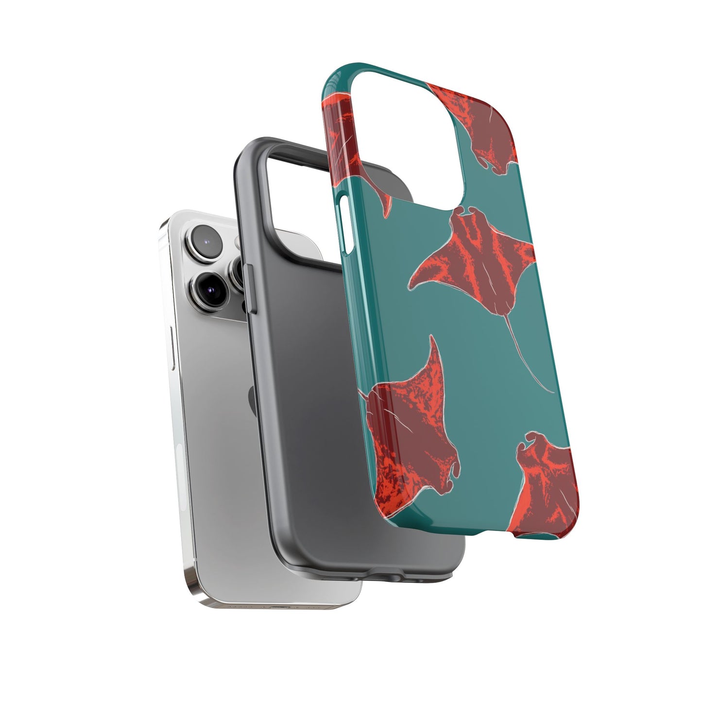 Manta Ray Phone Case, Tropical Phone Cover, Ocean Vibe Accessories, Summer Gift Idea, Marine Animal Merchandise