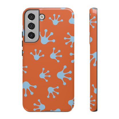 Frog Print Phone Case - Tough Cases, Orange Frog Design, Unique Gift, Fun Accessories, Vibrant Phone Cases, Cool Cases