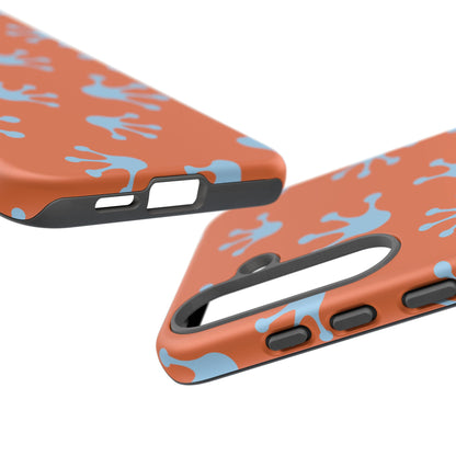 Frog Print Phone Case - Tough Cases, Orange Frog Design, Unique Gift, Fun Accessories, Vibrant Phone Cases, Cool Cases
