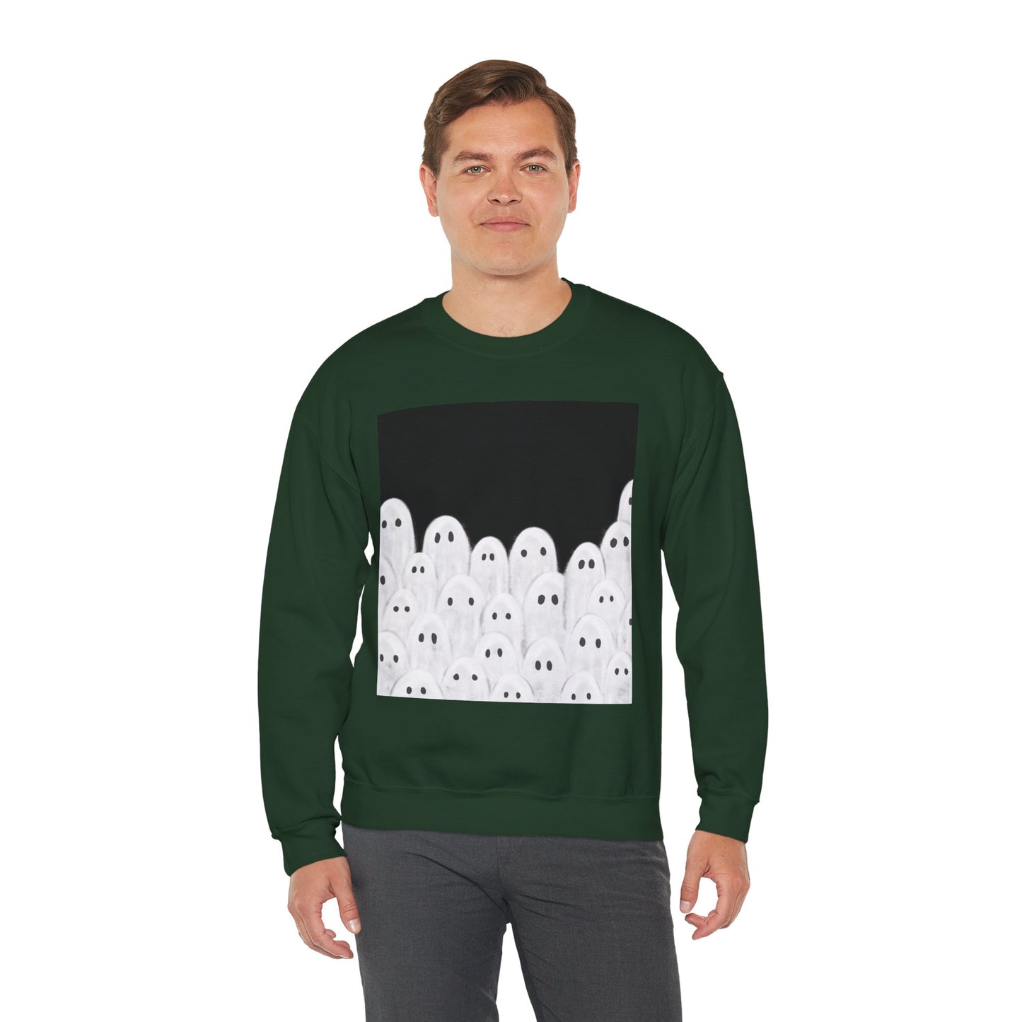 Painted Ghosts Crewneck | Cozy Sweatshirt, Perfect for Halloween, Fall, and Spooky Season