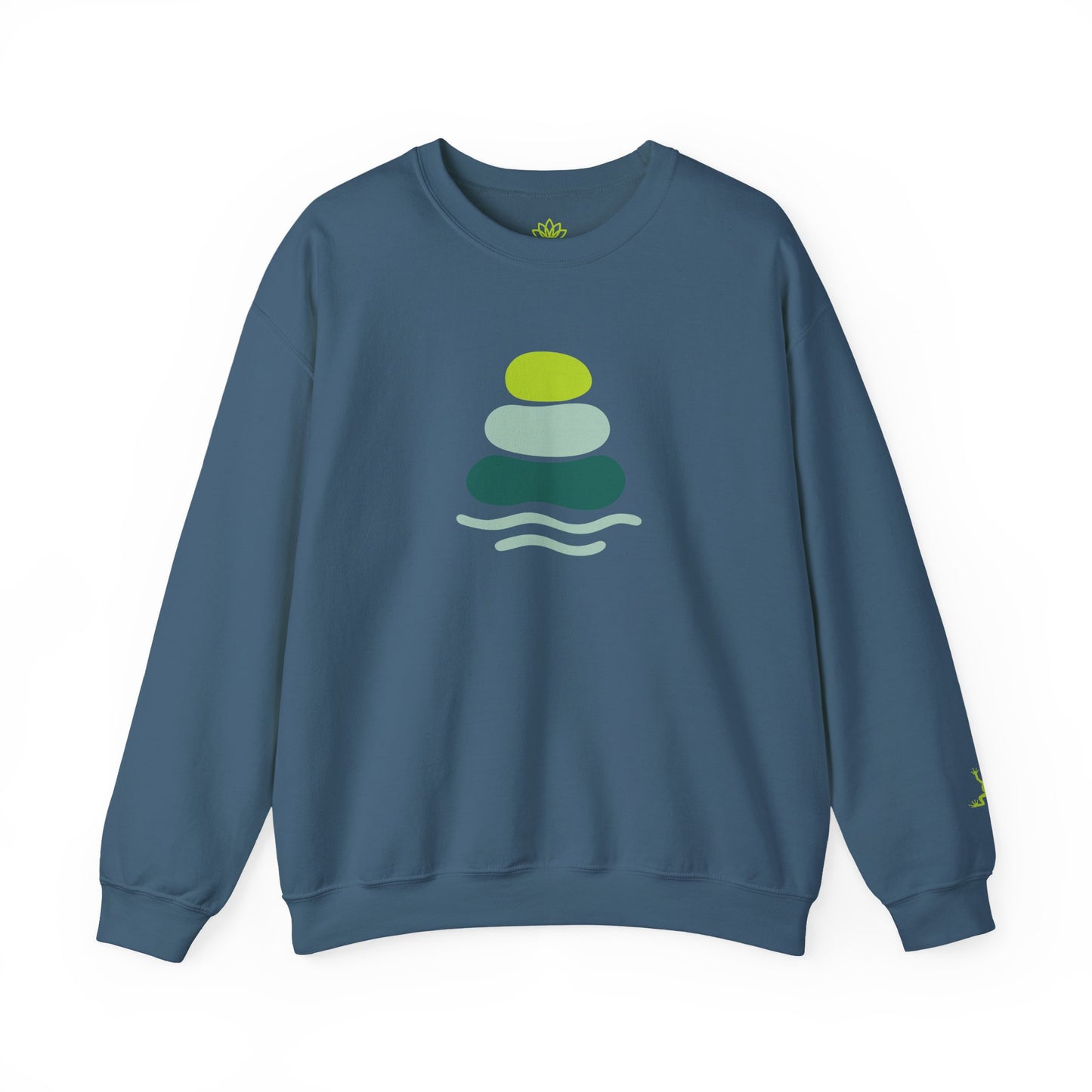 Serene Stones Unisex Crewneck Sweatshirt, Cozy Sweatshirt, Relaxation Apparel, Casual Wear, Mindfulness Gift