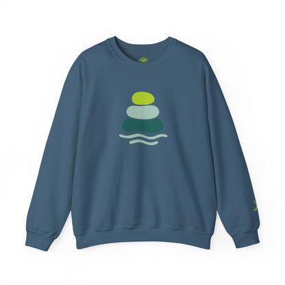 Serene Stones Unisex Crewneck Sweatshirt, Cozy Sweatshirt, Relaxation Apparel, Casual Wear, Mindfulness Gift