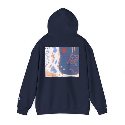 Artistic Unisex Hooded Sweatshirt - Cozy Streetwear for Comfort, Gift for Art Lovers, Perfect for Fall, Casual Style