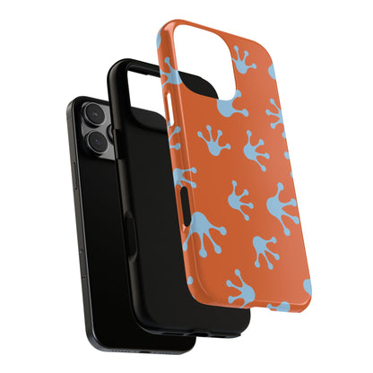 Frog Print Phone Case - Tough Cases, Orange Frog Design, Unique Gift, Fun Accessories, Vibrant Phone Cases, Cool Cases