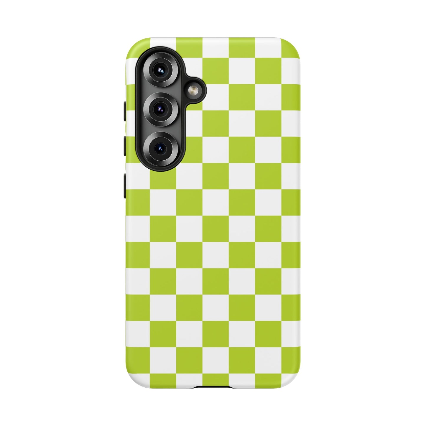 Lively Checker Pattern Phone Case | Tough Cases, Green Checkered Design, Unique Cell Phone Cover, Trendy Accessory, Gift Idea