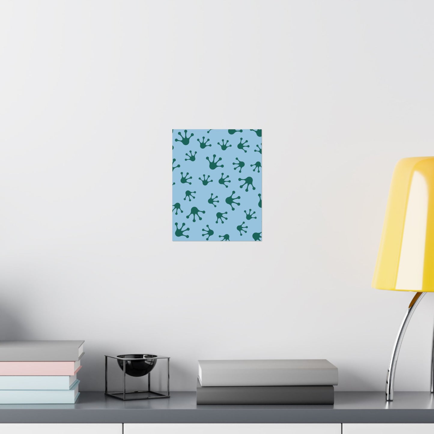 Frog Pattern Matte Vertical Posters, Wall Art, Kids Room Decor, Nursery Decor, Eco-Friendly Art, Unique Gift Idea