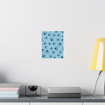 Frog Pattern Matte Vertical Posters, Wall Art, Kids Room Decor, Nursery Decor, Eco-Friendly Art, Unique Gift Idea
