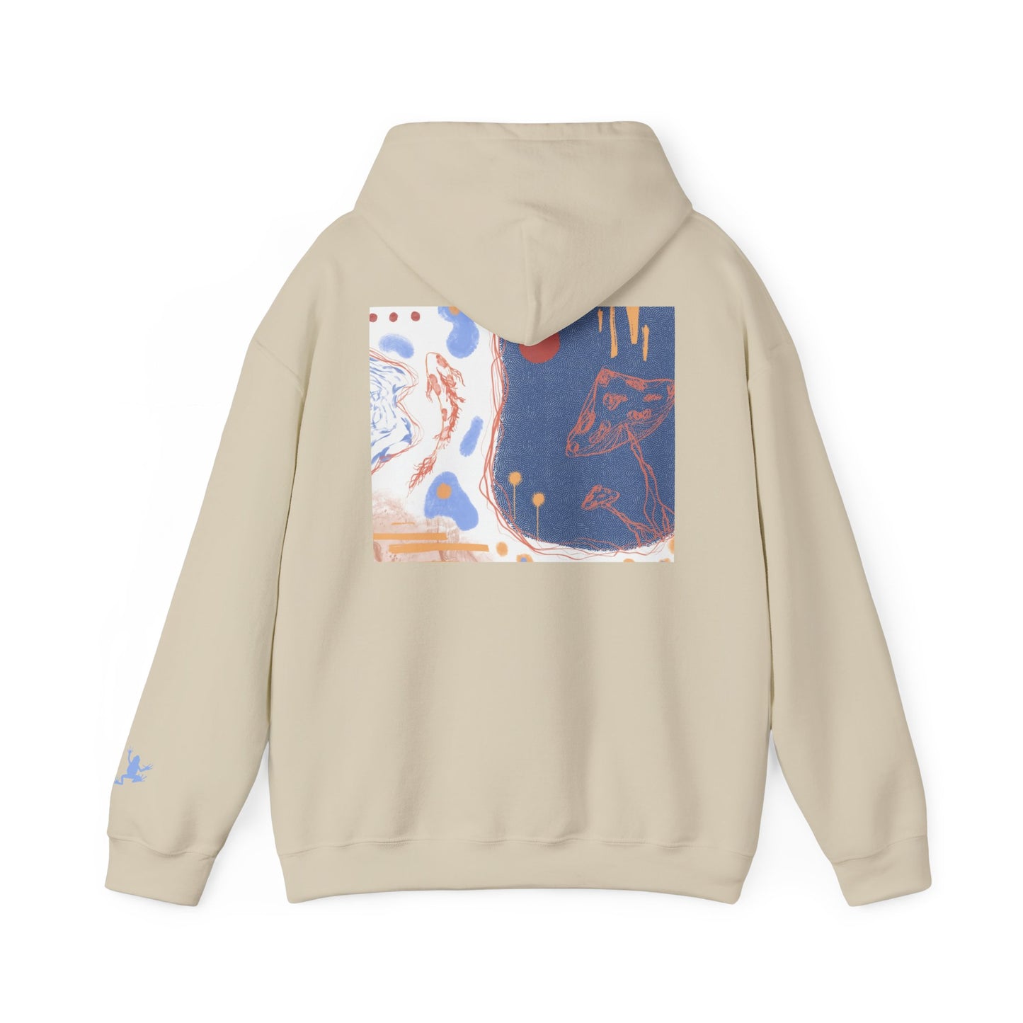 Artistic Unisex Hooded Sweatshirt - Cozy Streetwear for Comfort, Gift for Art Lovers, Perfect for Fall, Casual Style