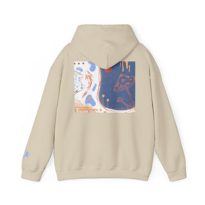 Artistic Unisex Hooded Sweatshirt - Cozy Streetwear for Comfort, Gift for Art Lovers, Perfect for Fall, Casual Style
