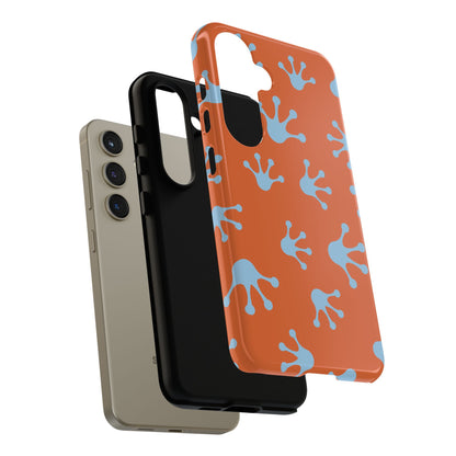 Frog Print Phone Case - Tough Cases, Orange Frog Design, Unique Gift, Fun Accessories, Vibrant Phone Cases, Cool Cases