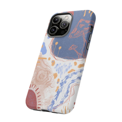 Artistic Phone Case with Abstract Design, Tough Phone Case, Unique Gift, Trendy Accessories, Modern Art Case, Stylish Tech Gear