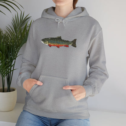 Trout Design Heavy Blend Hoodie, Fishing Gift, Outdoor Apparel, Comfortable Sweatshirt, Unisex Hoodie, Casual Fishing Wear