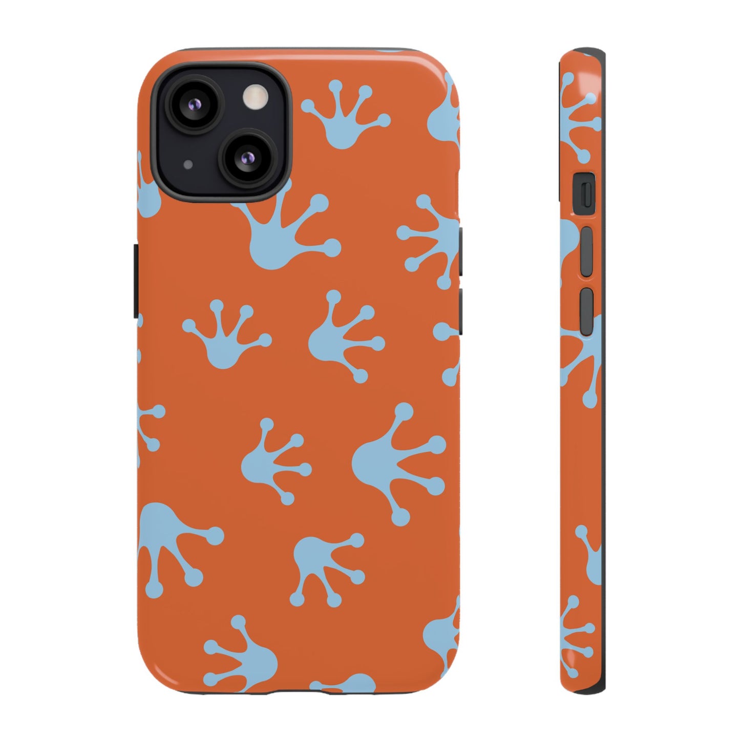 Frog Print Phone Case - Tough Cases, Orange Frog Design, Unique Gift, Fun Accessories, Vibrant Phone Cases, Cool Cases