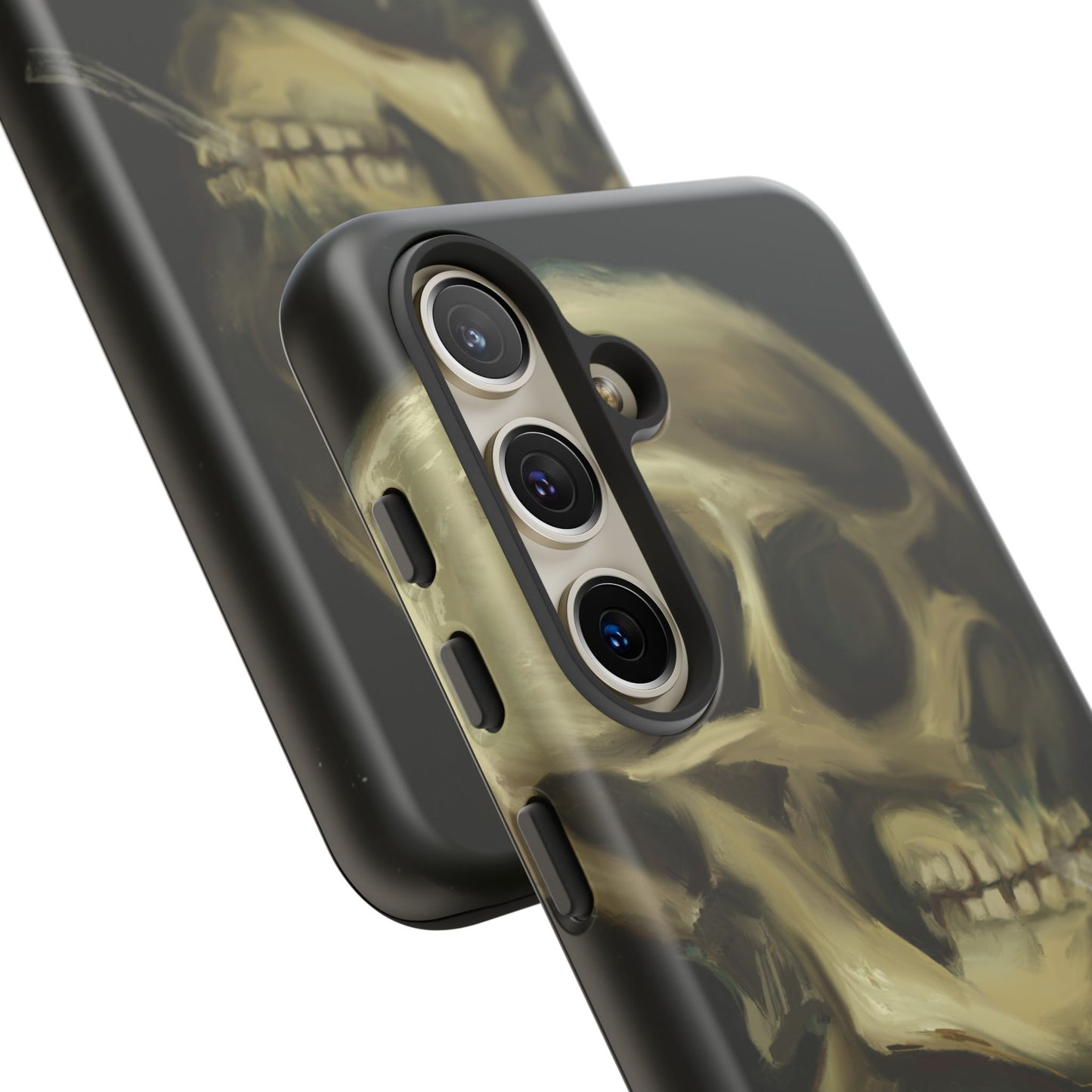 Skull Phone Case - Tough Cases, Macabre Style, Unique Accessories, Perfect for Halloween, Gothic Decor, Edgy Gift Idea | Van Gogh Reimagined, Abstract Twist on  Van Gogh's Skeleton with Burning Cigarette