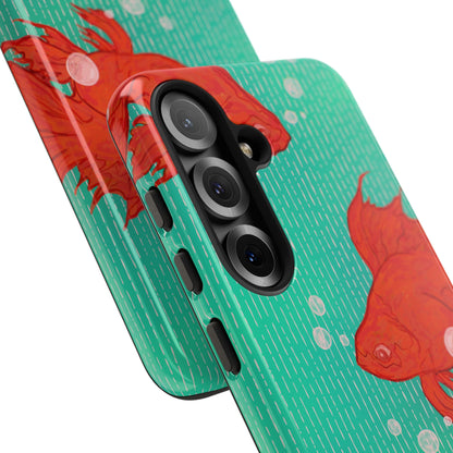 Vibrant Goldfish Phone Case, Colorful iPhone Cover, Ocean Vibe Accessory, Unique Gift for Fish Lovers, Cute Phone Cases