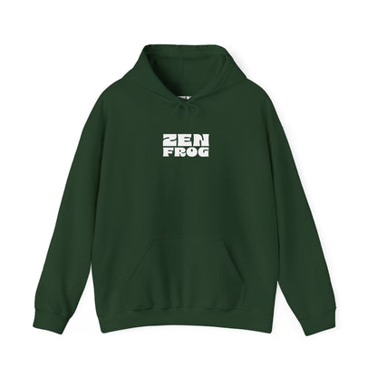 Zen Frog Octopus Unisex Heavy Blend Hooded Sweatshirt, Cozy Graphic Hoodie, Gift for Ocean Lovers, Unique Casual Wear, Relaxed Style