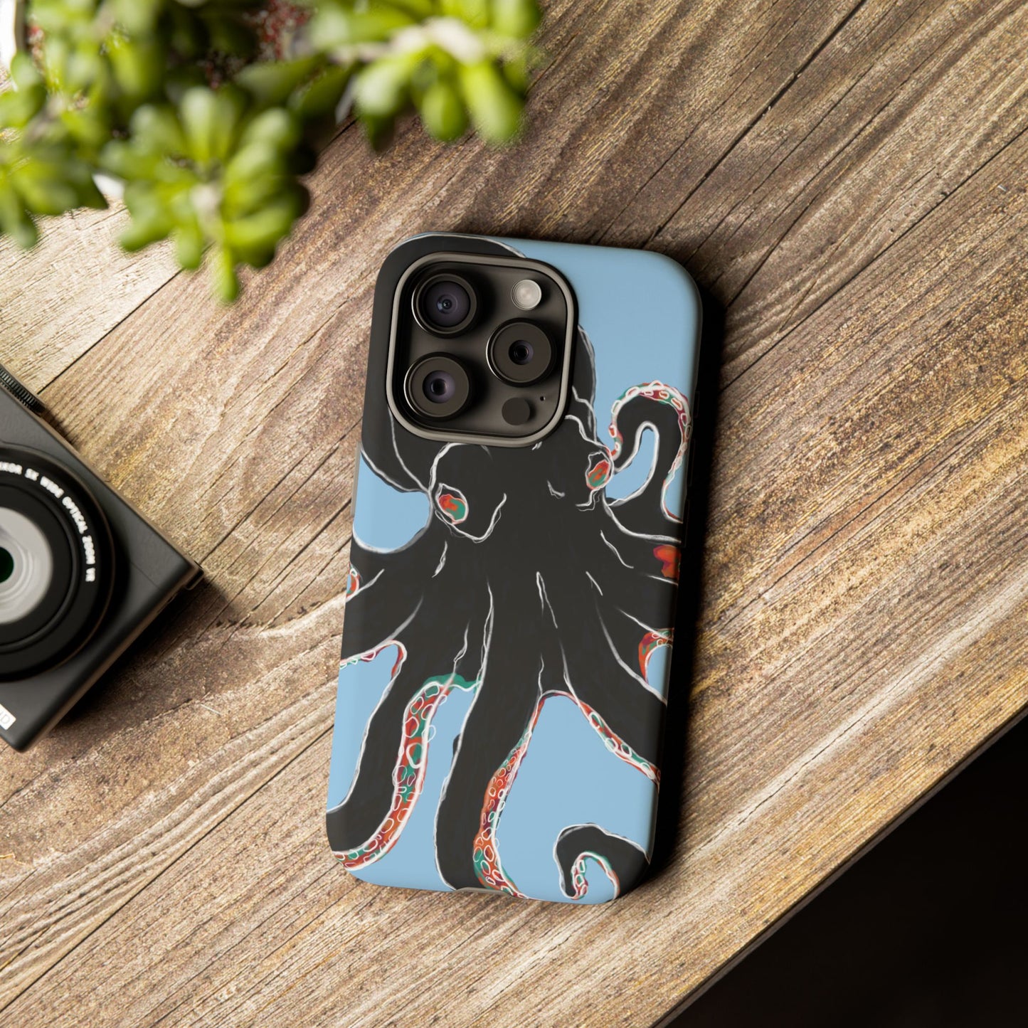 Octopus Tough Phone Case, Sea Creature Design, Ocean Lover Gift, Unique Phone Cover, Underwater Artwork