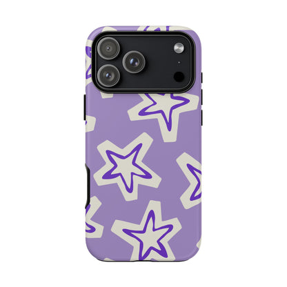 Starry Pattern Phone Case, Cute Star Design, Tough Phone Cover, Gifts for Her, Stylish Phone Accessory
