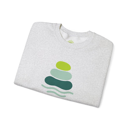 Serene Stones Unisex Crewneck Sweatshirt, Cozy Sweatshirt, Relaxation Apparel, Casual Wear, Mindfulness Gift