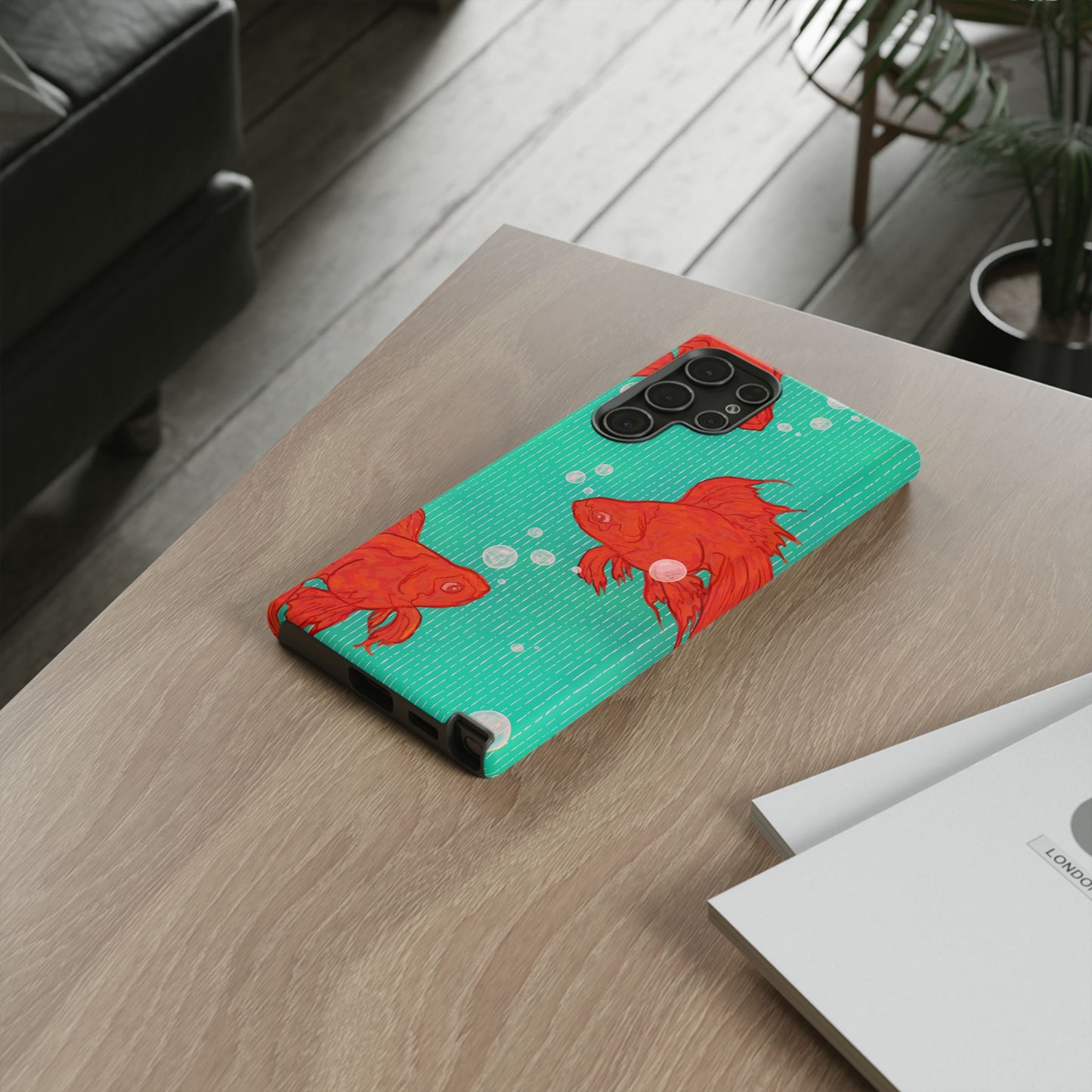 Vibrant Goldfish Phone Case, Colorful iPhone Cover, Ocean Vibe Accessory, Unique Gift for Fish Lovers, Cute Phone Cases