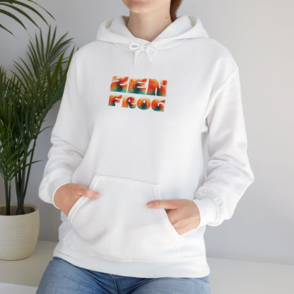 Vibrant Unisex Hoodie with Zen Frog and Snake Design, Cool Gift for Nature Lovers, Casual Wear for All Occasions, Gift for Her, Cool Hoodies