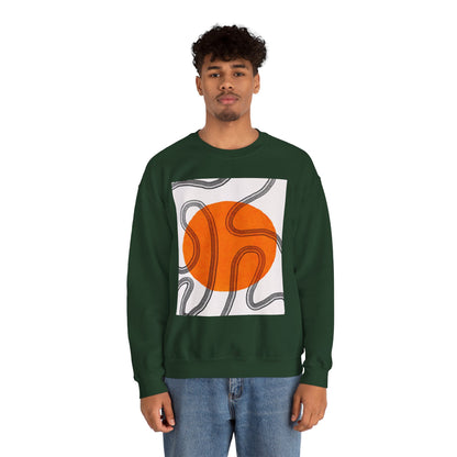Retro Abstract Art Crewneck Sweatshirt, Cozy Graphic Pullover, Unisex Casualwear, Perfect Gift for Art Lovers, Fall Fashion Essential, Gift for Him, Gift for Her